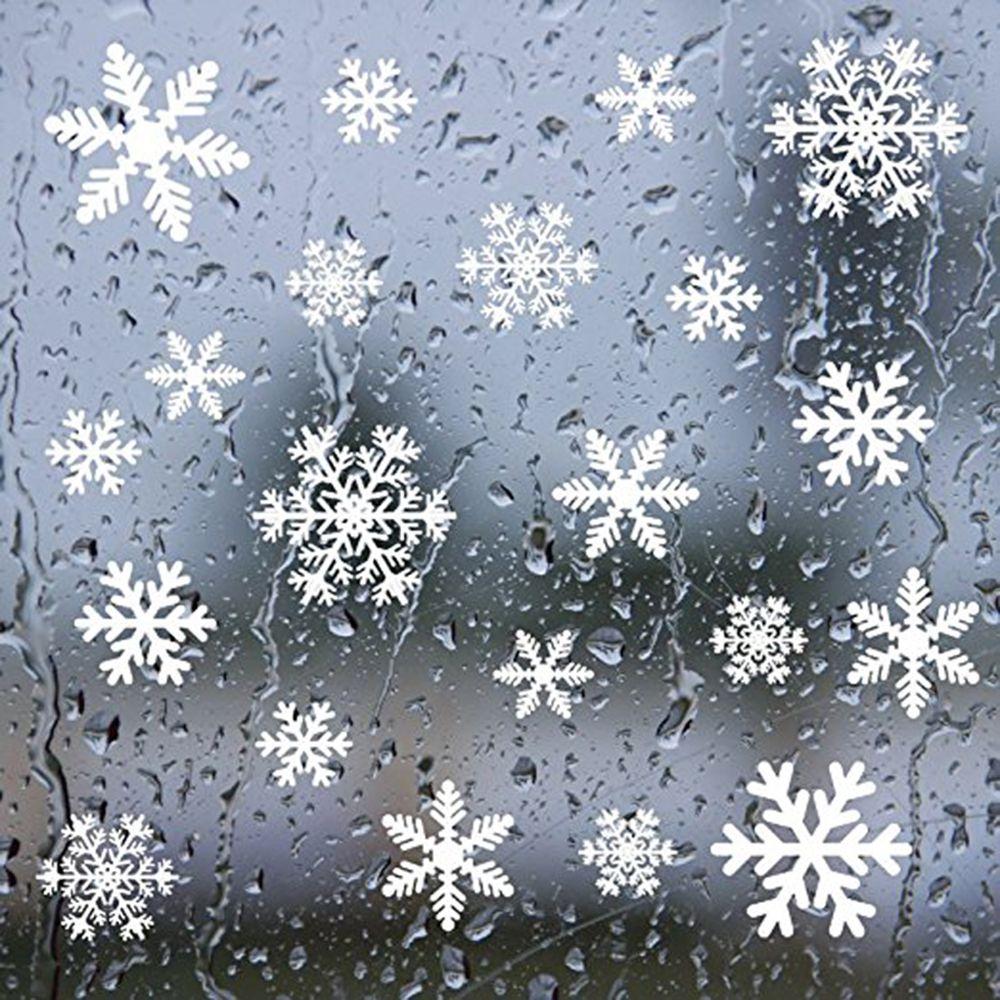 Decoration Winter Mural Snow Flakes Decals Christmas Window Stickers Shopwindow Ornament Wall Art