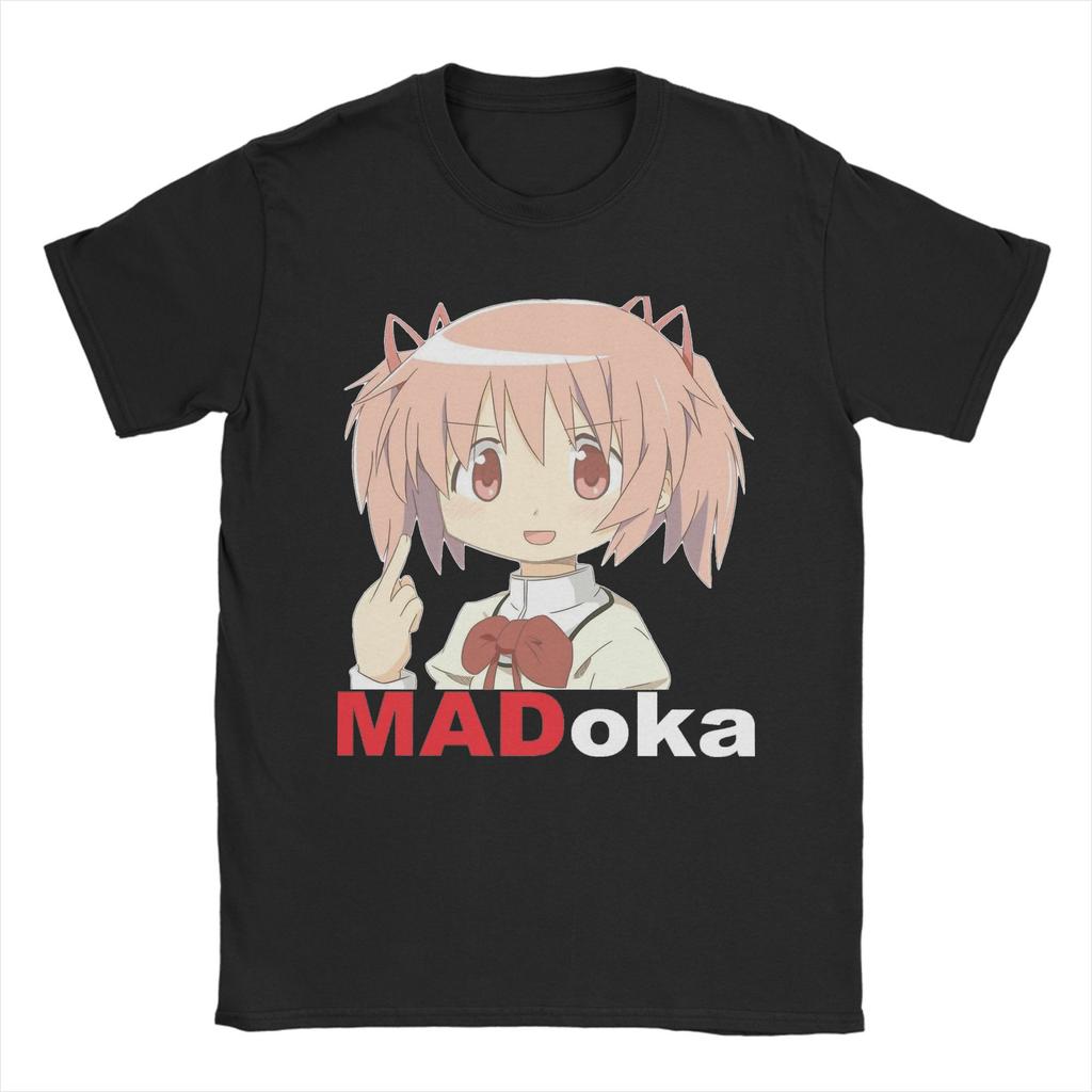 Новинка Puella Magi Madoka Magica Аниме (2) Футболка унисекс хлопковая с коротким рукавом с круглым вырезом летняя одежда