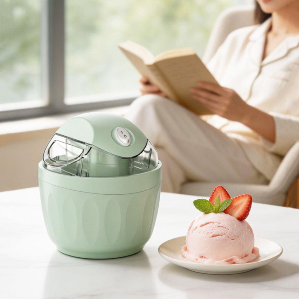 500ml Capacity Electric Ice Cream Maker Household Electric Smoothie Machine Family Use