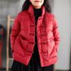 Autumn and Winter Plus Size Women's Short Light Loose Hooded Jacket Casual Comfortable Ethnic Wind Collar Coat