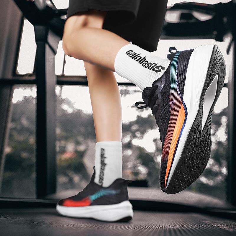 Summer racing running shoes couple breathable running shoes gradual change non-slip men's and women's casual sports shoes
