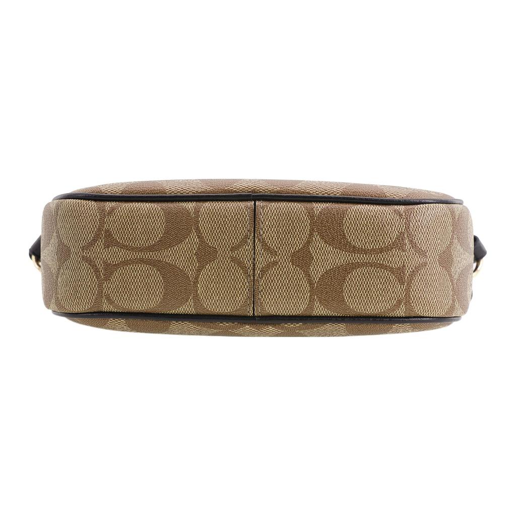 COACH Jamie Iconic Coated Canvas With Smooth Leather Crossbody Bags Small Women's Khaki & Black C9926-IMCBI