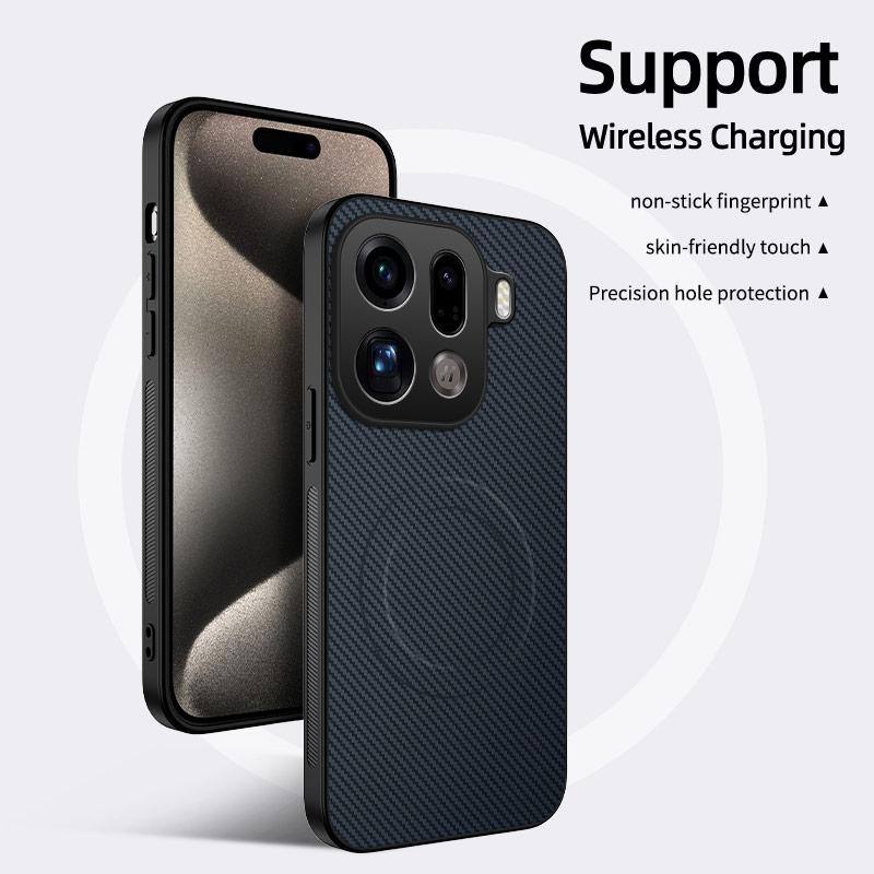 Чехол для OPPO Find X9 Pro, мягкий силикон, углеродное волокно, магнитная защитная задняя крышка, чехол-бампер для телефона OPPO Find X9 X9Pro