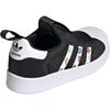 adidas Оригинальные Superstar 360 Ткань из синтетической кожи Универсальные Удобные Простые Низкие Детские Кеды для Скейтбординга Детские Кроссовки Черные JS0687