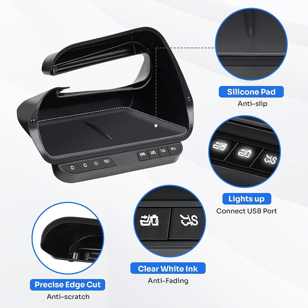 Для Tesla Model Y/3 Model 3 2025-2025 Беспроводная интеллектуальная кнопка Центральный экран Ящик для хранения Ключи управления регулировкой сиденья двери автомобиля