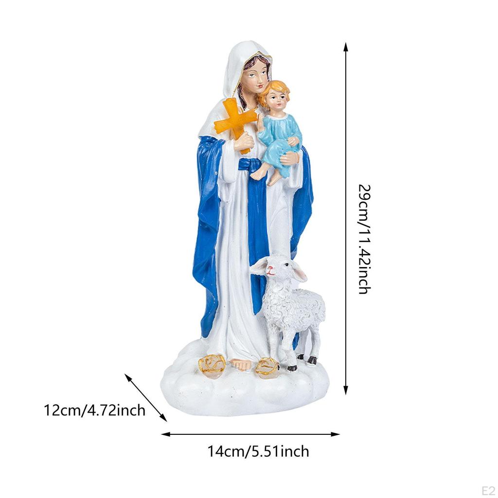 The Mother of God Figure Saint Mary Statue Patio Lawn Mom Gifts Tabletop Ornaments Scene Home Yard