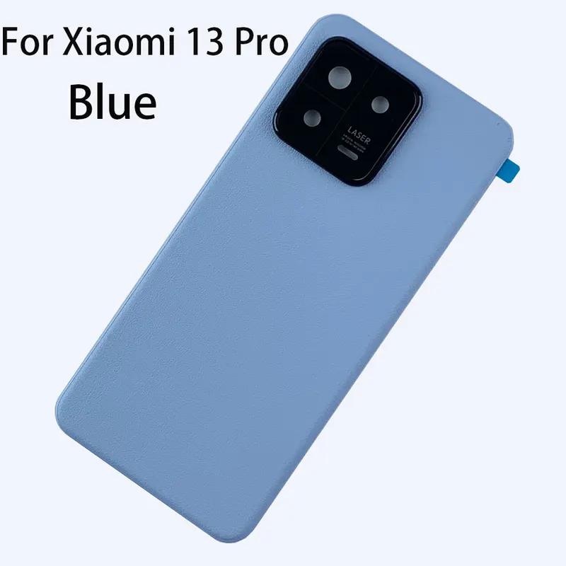 Крышка аккумуляторного отсека Mi13 из стекла для Xiaomi Mi 13 Pro, задняя крышка, задняя крышка аккумуляторного отсека с объективом камеры