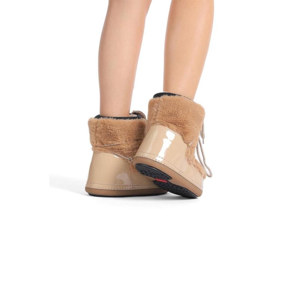 Женские зимние сапоги с противоскользящей подошвой и меховой защитой от воды и снега, с защитой от холода и шерсти внутри