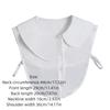 Ruffle Front Tie White Fake Collar Pure Cotton Stand-up Collar  For Women Girls