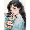 DIY Oil Painting By Numbers Cartoon Girl HandPainted Art Gift DIY Pictures By Number Figure Kits Home Decoration