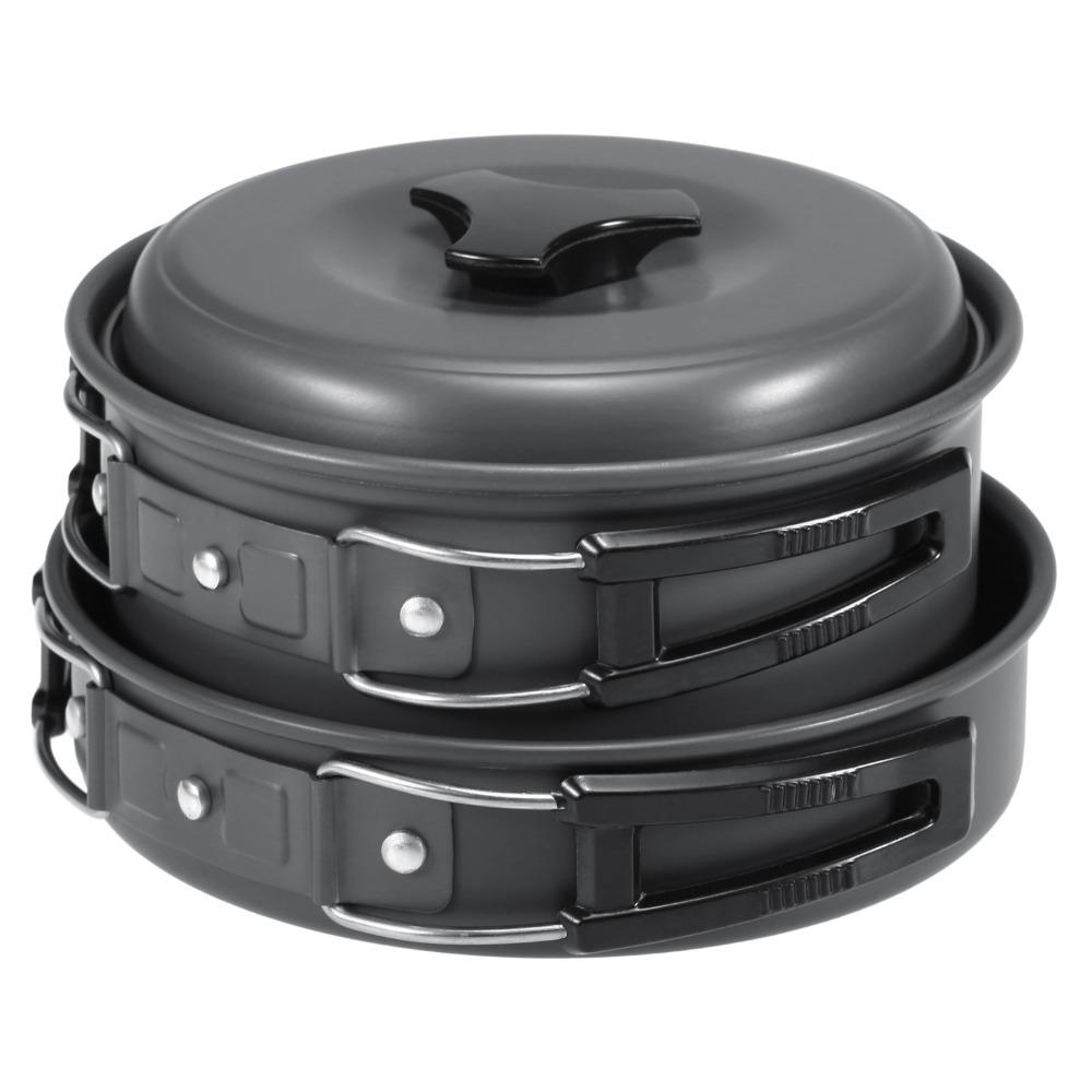 Lightweight Camping Cookware Set Stackable Outdoor Cooking Equipment Portable Cookware Kit  Camping