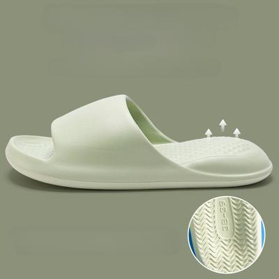 Женские домашние шлепанцы с открытым носком, быстросохнущая обувь, минималистичные домашние шлепанцы с подушками, супер мягкие однотонные нескользящие туфли для ванны