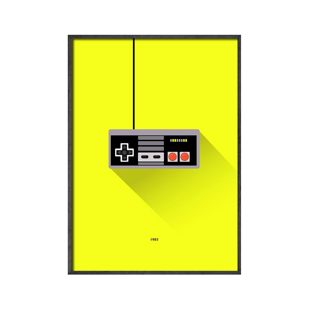 Watercolor Boys Game Poster Print Gamepad Illustration Game Wall Art Picture Joystick Canvas Painting for Kids Room Home Decor