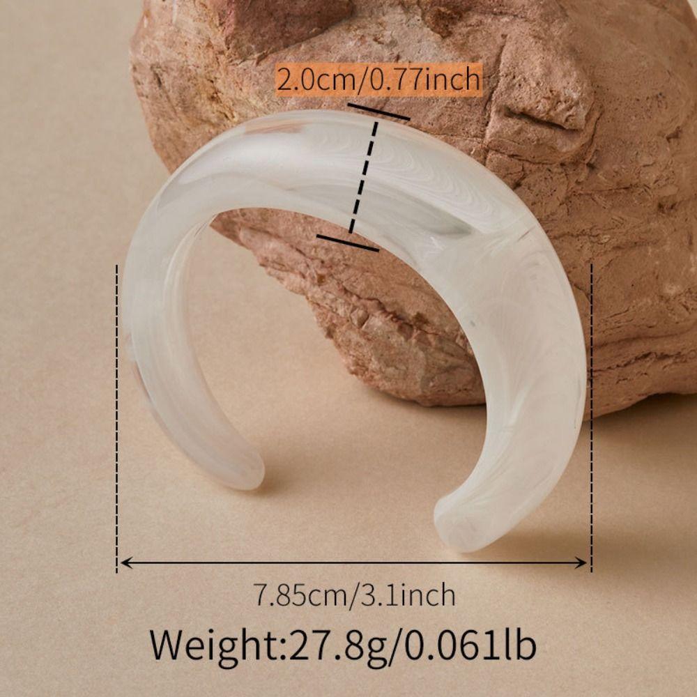 Open Bangle Irregular Bangle Acrylic Retro Hand Ring Exaggerated Bracelet Fashion Jewelry