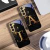 Магические буквы "K S A" Для Samsung Galaxy S26 S20 FE S21 S22 S23 Plus S24 Ultra 25Ultra S21+ S9 S22 S8 Золотой стеклянный чехол для телефона