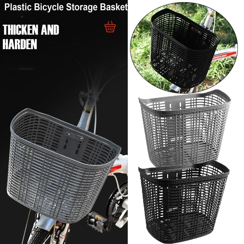 Hollow Scooter Handlebar Basket Plastic Bike Vegetable Basket Rear Cycling Accessories