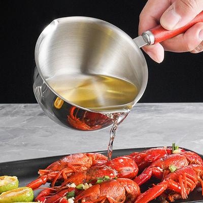 Масляная кастрюля для подогрева масла, многофункциональная градуированная кастрюля для молока, устойчивая к ржавчине, мини-кулинария для