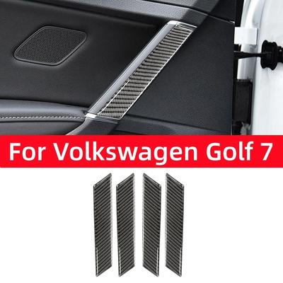Для Volkswagen Golf 7 Gti R Gte Gtd Mk7 2013-2019 Накладка на внутреннюю ручку двери Декоративная полоса из углеволокна Наклейки Автоаксессуары