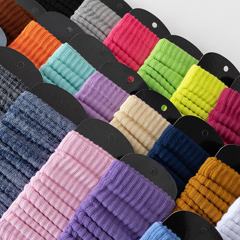 SYVISS Unisex Solid Color Scrunch Socks - Long Warm Leg Warmers, Slouch & Bubble Styles for Men and Women.