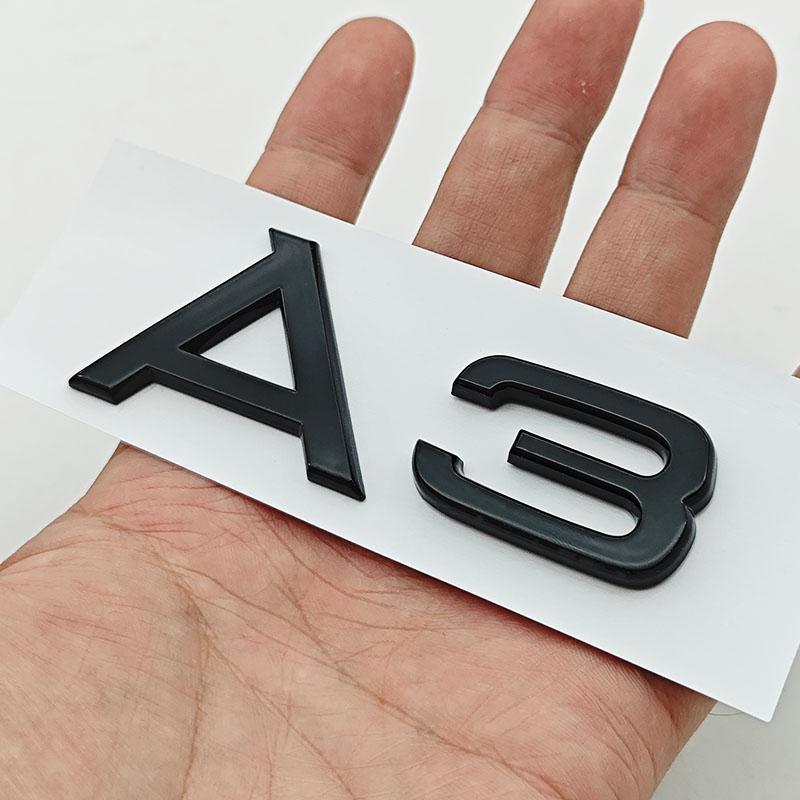 NEW 3D ABS Car Letters Logo A3 45TFSIe Badge Rear Trunk Sticker Decals For qwer114 A3 45 TFSI e 8Y Auto Tail Marking Accessories