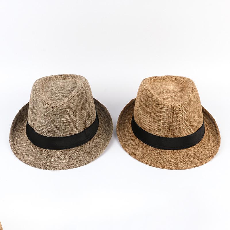 Соломенная шляпа Trilby Sun Hat Мужская женская летняя Панама Дизайнерская пляжная шляпа Fedora