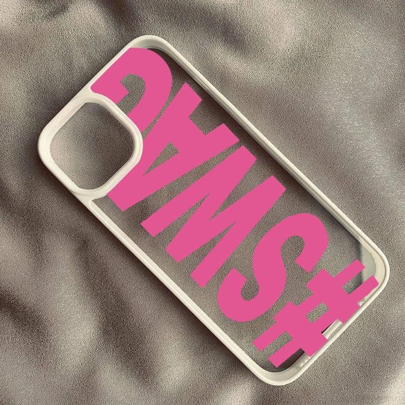 Креативный розовый чехол для телефона SWAG с прозрачными буквами для iPhone 17 AIR 16 15 14 13 12 11 PRO MAX XR XSMAX MINI 7 8 PLUS Y2K Мягкая накладка