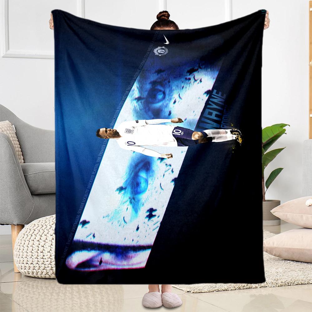Football Player Action Blanket Comfortable Perfect for Couch Seaside Bed Four Seasons Multipurpose Stylish Decor Gifts For Family Or Friends