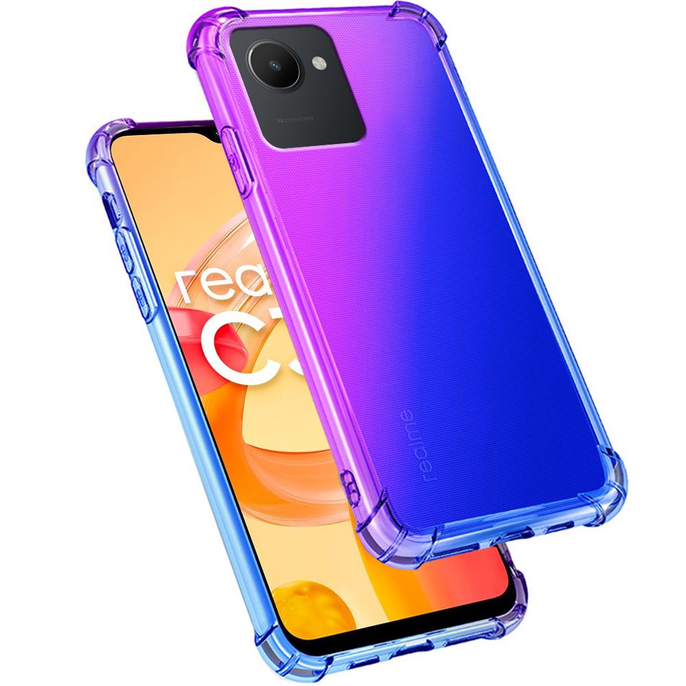 Gradient Dropproof Case for Realme C30 / Narzo 50i Prime, Purple / Blue