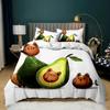 Комплект постельного белья с авокадо Комплект постельного белья с милыми фруктами Покрывало для одеяла Queen Tropical Botanical Cartoon Полиэстеровое одеяло