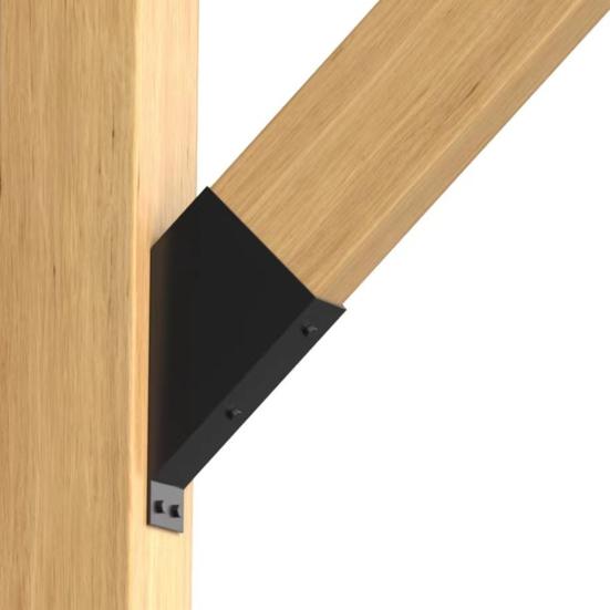 1/2 шт. Угловой опорный кронштейн для перголы, нержавеющая сталь, 45-градусный угловой кронштейн, устойчивый к погодным условиям, прочный деревянный соединительный кронштейн для столбов