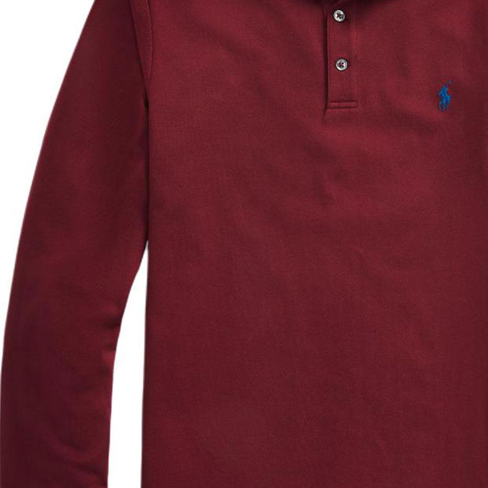 Polo Ralph Lauren Ss24 Вышитая футболка поло с логотипом Pony Мужские футболки поло Бордовый 710814747-005