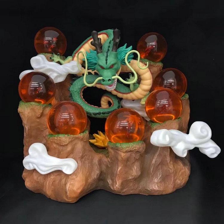 Dragon Ball WCF MEGA Shenron with Rockery Background and Dragon Balls Action Figure Model Boxed.