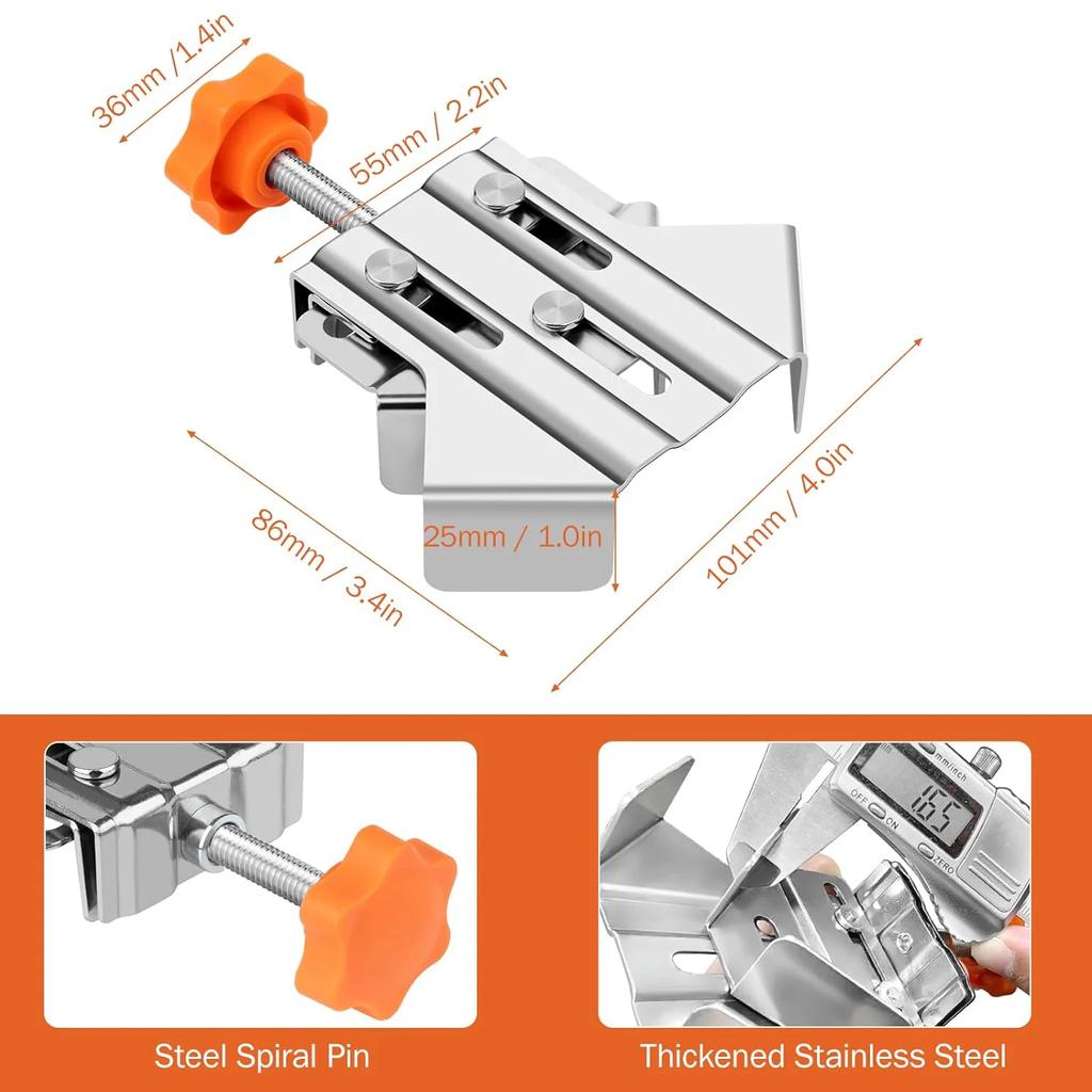 10 шт., нержавеющая сталь, 90-градусный угловой зажим, Т-образный, прямоугольный зажим, деревообрабатывающий, быстрый локатор, одноручный угловой зажим
