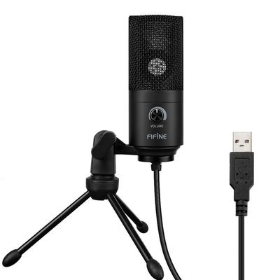 FIFINE USB конденсаторный ПК Интернет-игры Главная Голос Громкость микрофона штатив стойка совместима с черным микрофоном K669B, микрофон, микрофон,