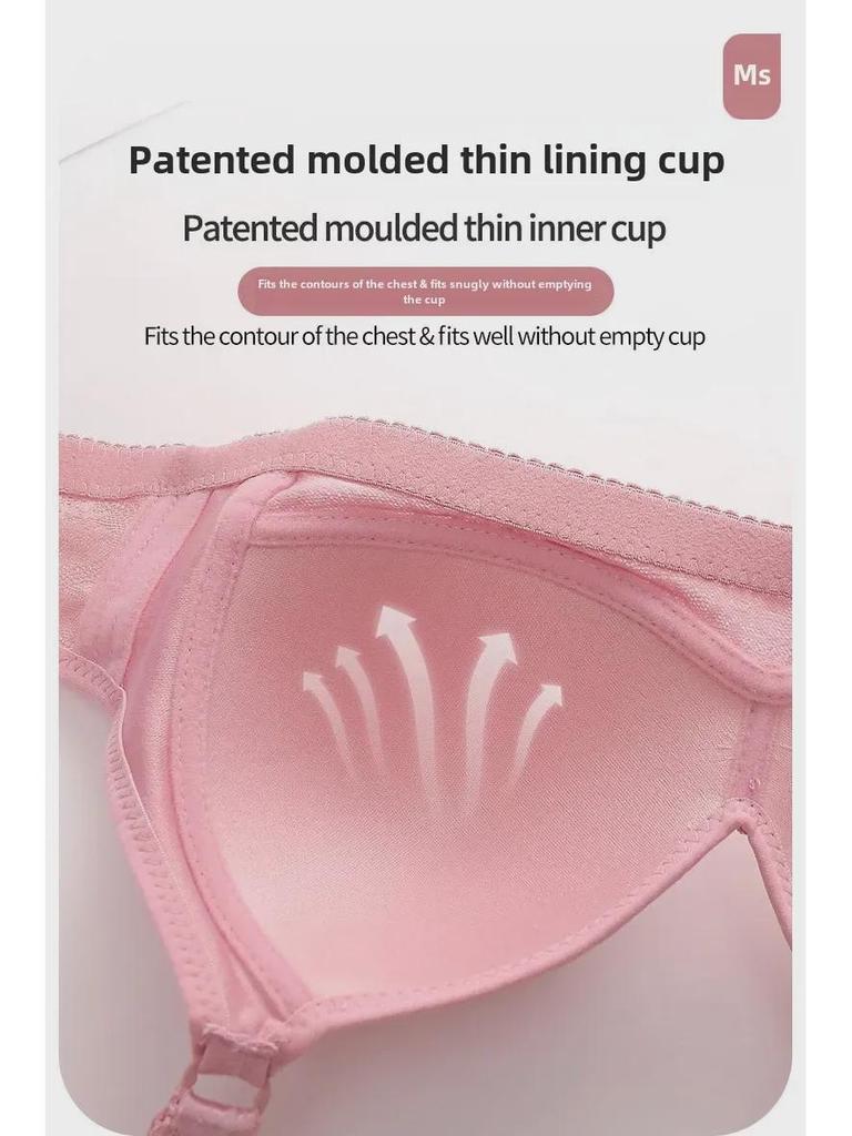 Большой жаккардовый бюстгальтер с тонкой чашкой, полностью закрывающий, без косточек, для людей среднего и пожилого возраста