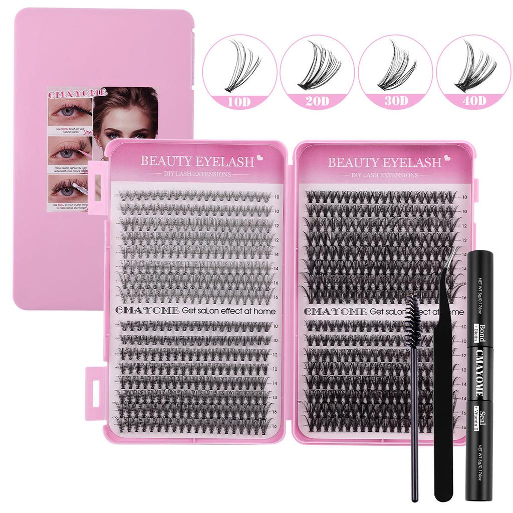 640 Tufts Diy Single Tufts Of False Eyelashes Natural Thick D-Song Segmented Grafting Eyelashes