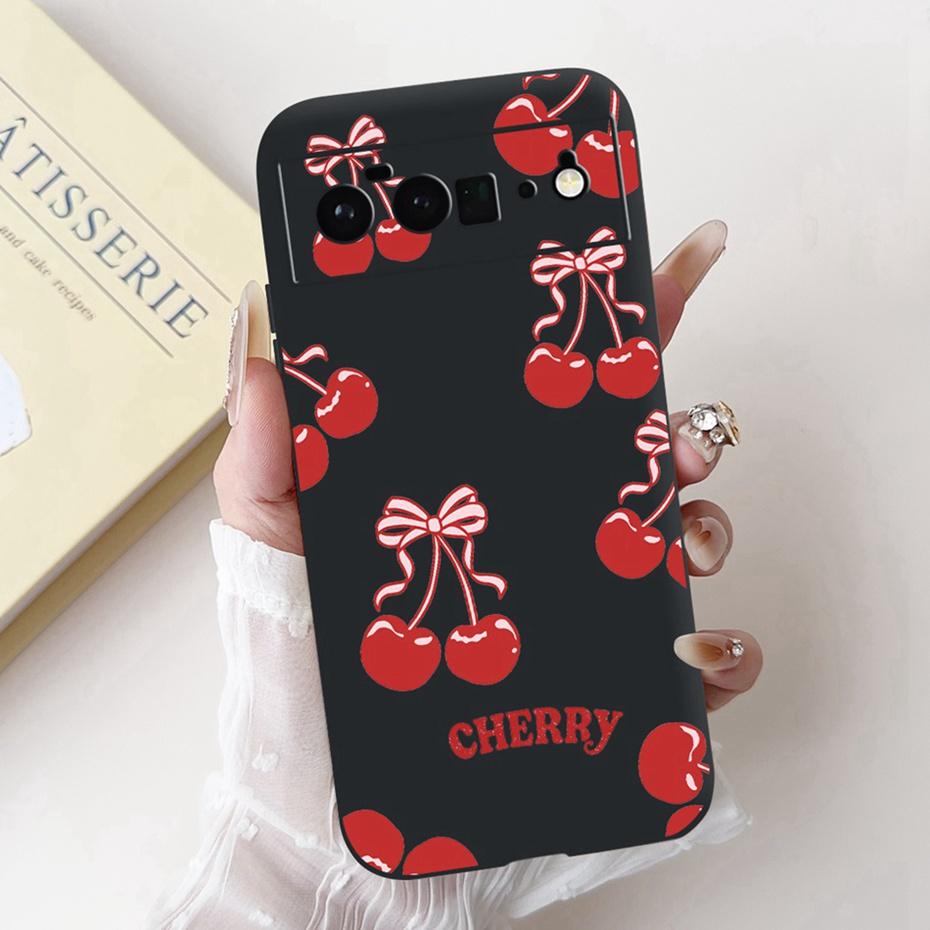 Fashion Painting Phone Case For Google Pixel 6 Pro 6a Black Silicone Soft Cover For Google Pixel6 Pixel6a 6Pro Cases Bumpers
