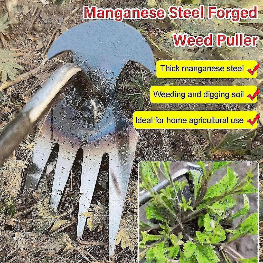 4 Teethes Garden Weeder Tool, Upgrade Uprooting Weeding Tool, Weeds Snatcher Metal Weeding Artifact Puller, Dual Purpose Weeder 2025