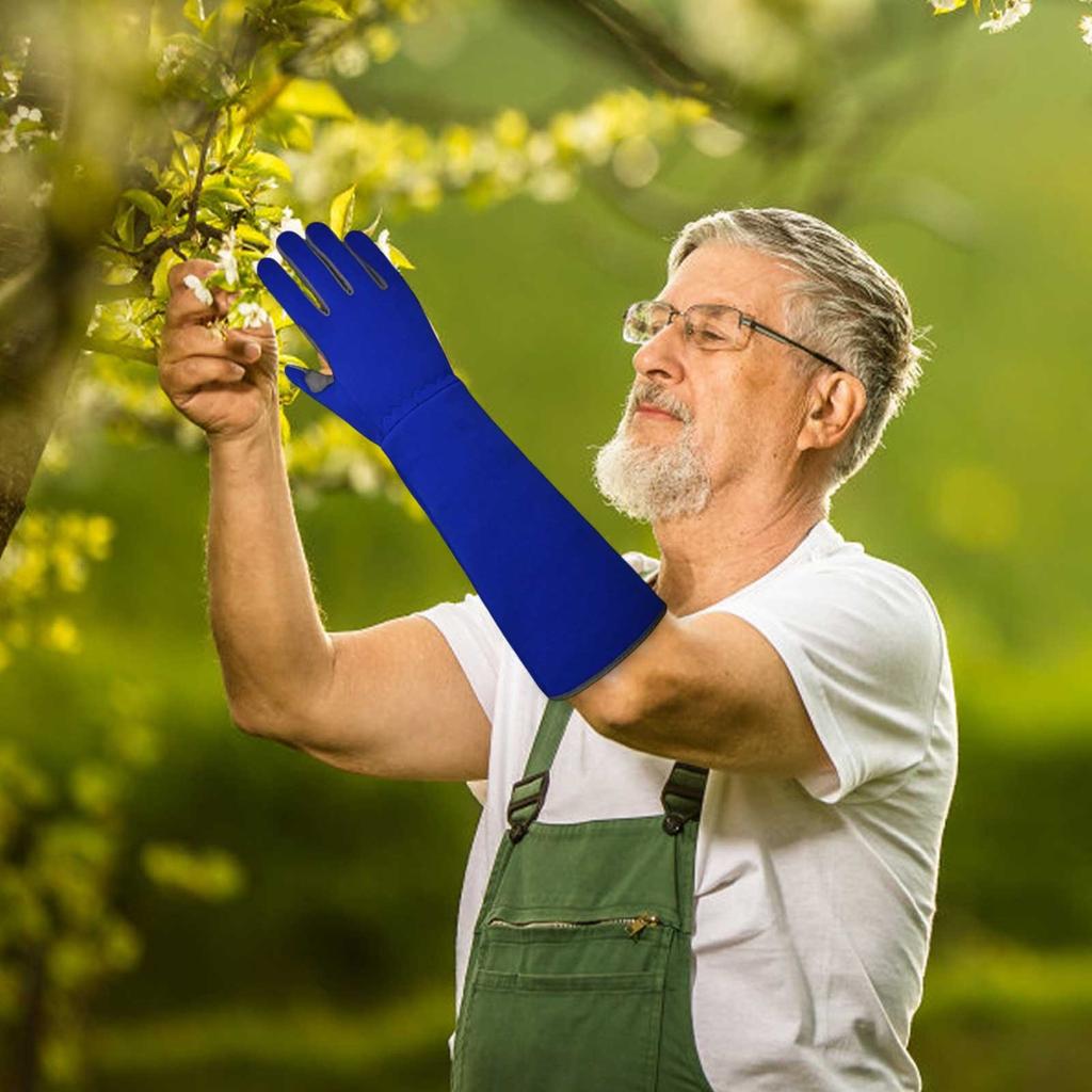 Садовые перчатки с длинным рукавом, устойчивые к порезам и проколам, с уникальным дизайном для рук, гибкие, подходят для мужчин и женщин.