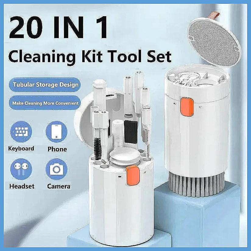 11 in 1 Computer Keyboard Cleaning Kit, Brush Pen Set with Screen Spray Keycap Puller for Earphones & Laptop laptop cleaning kit