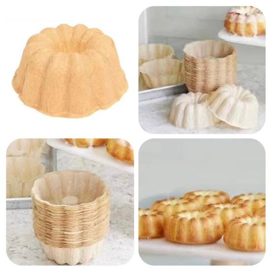 4 дюйма, 100 шт., мини-рифленая трубчатая подкладка для формы с антипригарным покрытием, жиронепроницаемая термостойкая бумага, вкладыши для формы для торта