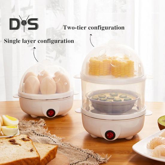 Автоматическая яйцеварка, яйцеварка большой емкости, одно-/двухслойная, 350 Вт, многофункциональная машина для приготовления вареных яиц на пару с заварным кремом