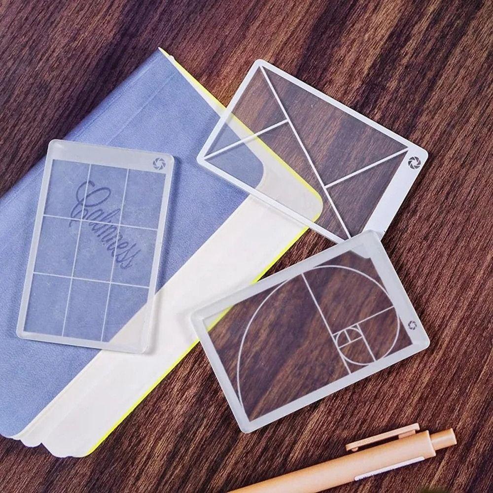 Прозрачный видоискатель Линейка Композиция Фибоначчи Просмотрщик Дети Взрослые Золотое сечение Линейка Художественный инструмент