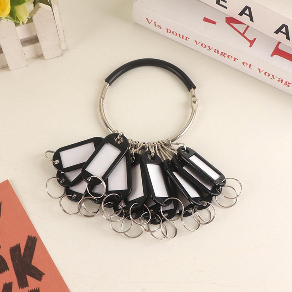 Plastic Key Tags Transparent Window Key Chains New Key Storage Ring  Key Classification