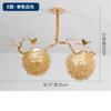 Светодиодные люстры Nordic Cottagecore Gold Bird'S Nest для гостиной, бара, обеденного стола, украшения для лофта, подвесные светильники