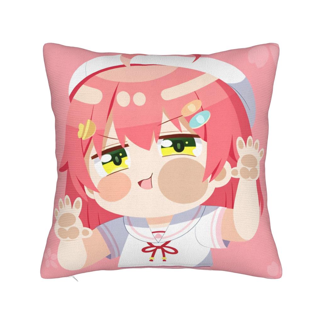 Hot Girl Kawaii Sakura Miko Pillow Cover  Comfy Cushion Cover Morden Pillow Case For Sofa Bedroom Home Decor
