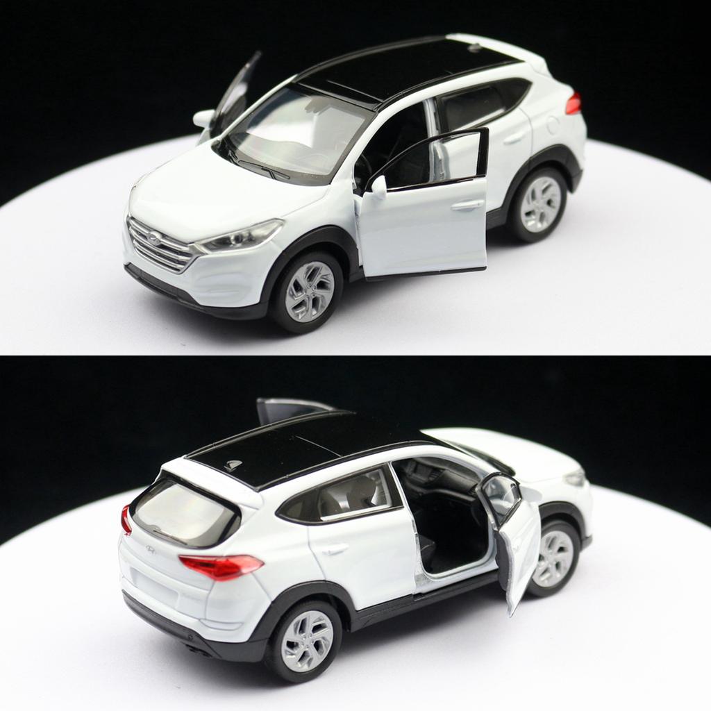 1/36 Hyundai Tucson SUV Toy Car Model Welly Diecast Alloy Vehicle Miniature Pull Back Collection Gift for Children Boys Kid