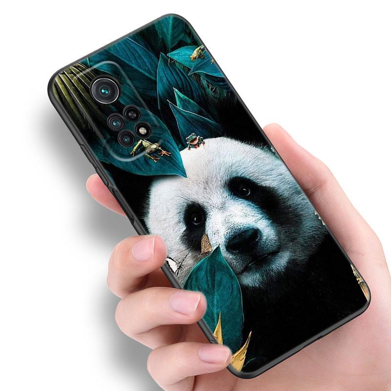 Чехол для телефона с китайским медведем в виде панды для Xiaomi Mi A2 8 9 SE Note 10 10T 11 12 Lite 9T 11T 12S 12T Pro A3 6X 12X, мягкий черный чехол из ТПУ