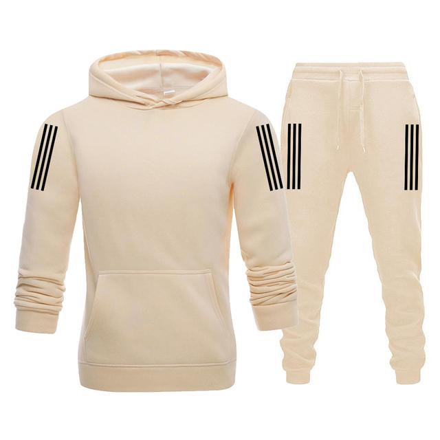 Мужской спортивный костюм, толстовка с капюшоном + спортивные штаны, комплект из 2 предметов, спортивный костюм, повседневный спортивный костюм для бега, 2 предмета, мужская флисовая уличная одежда