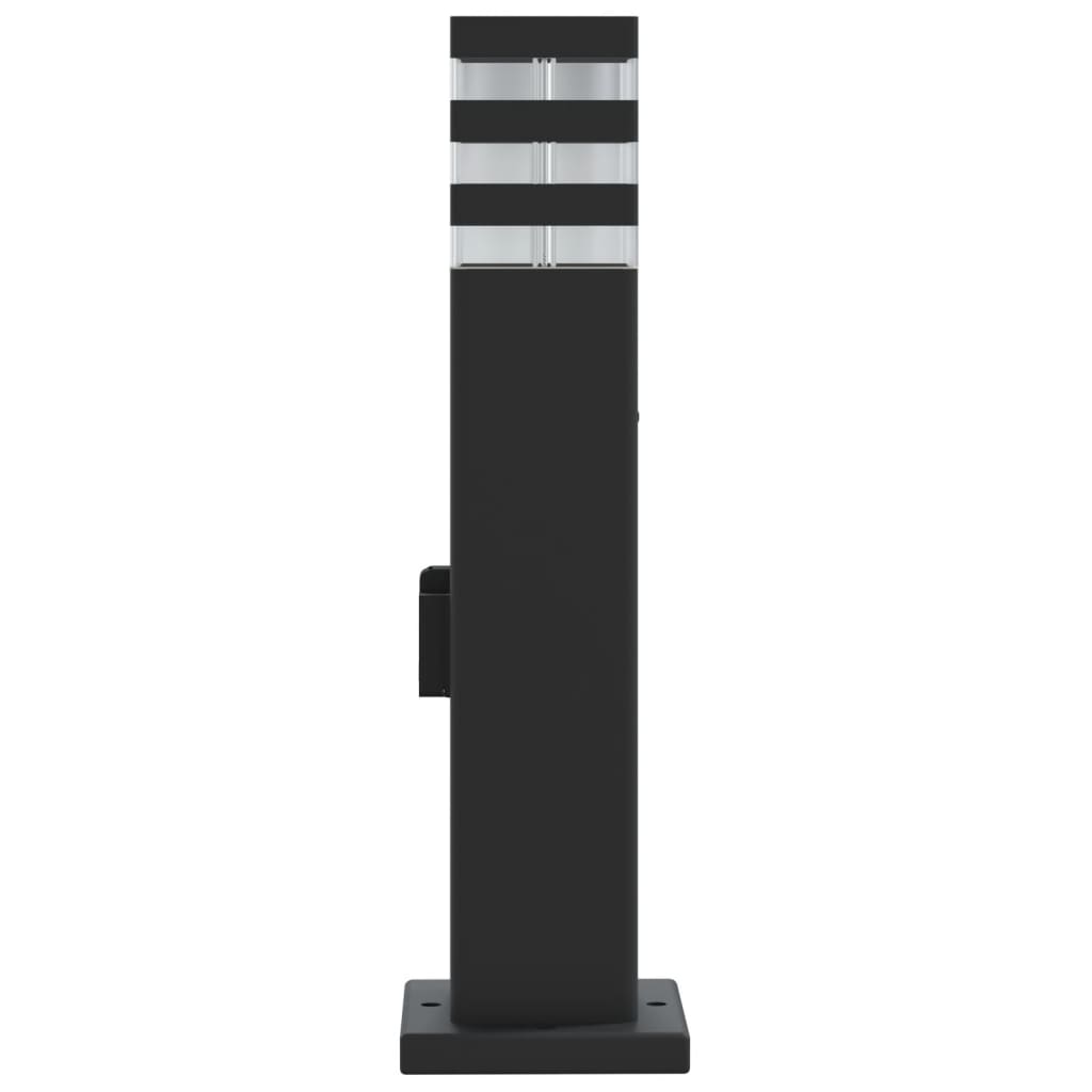 Path Lights with Socket 3 pcs Black 50 cm Aluminum